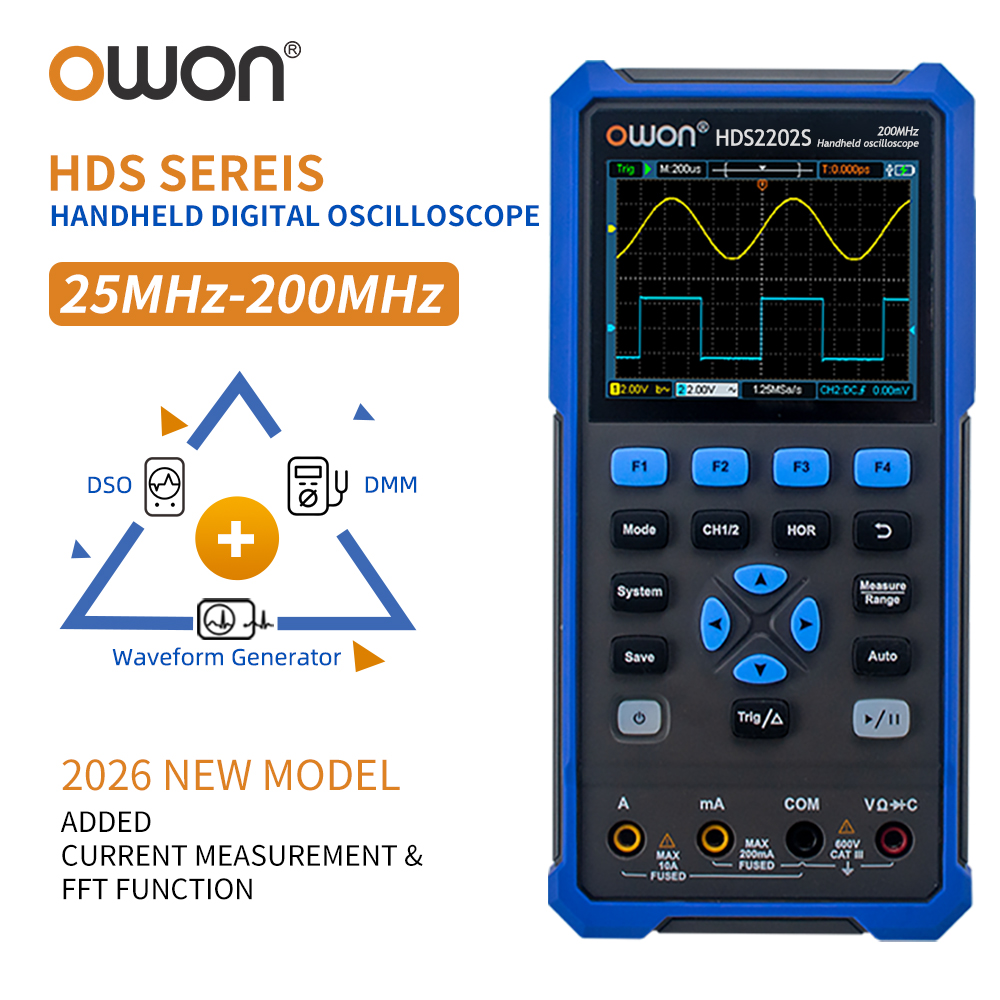 Digital Storage Oscilloscope 100Mhz - OWON HDS200 Series Handheld Digital Oscilloscope