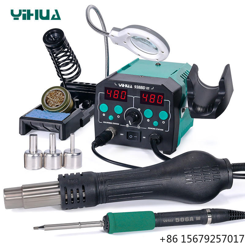 YIHUA 938BD-III 775W 2 in 1 T1 - Hot Air Rework Station T12 recension och pris