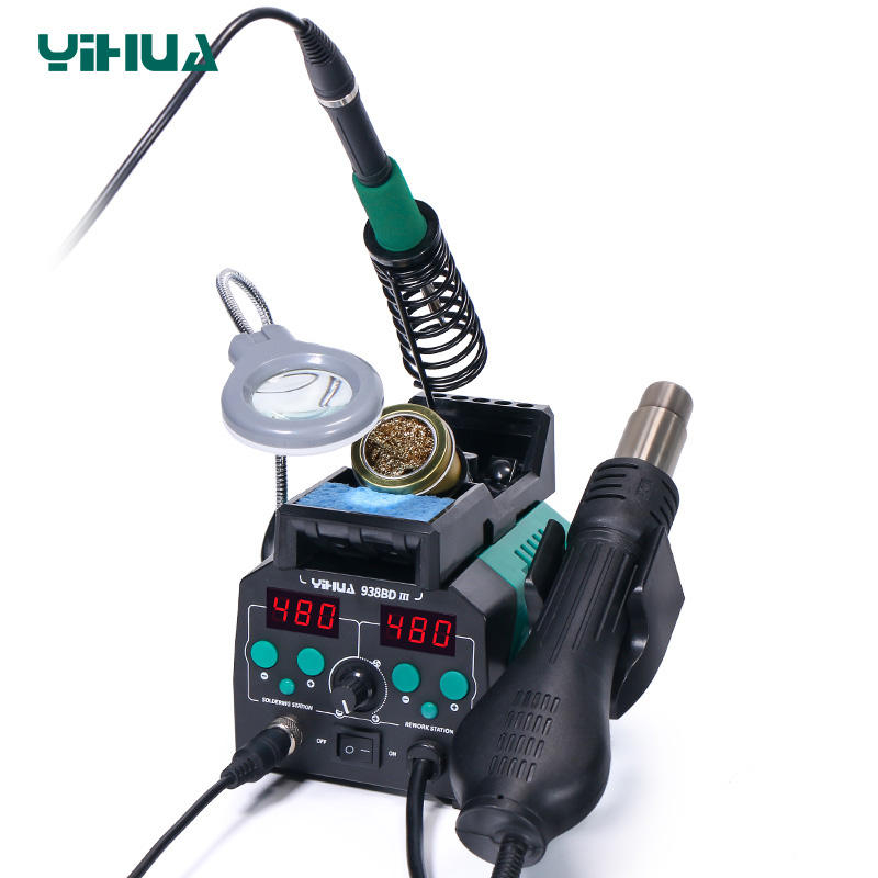 YIHUA 938BD-III 775W 2 in 1 T1 - Hot Air Rework Station T12 recension och pris