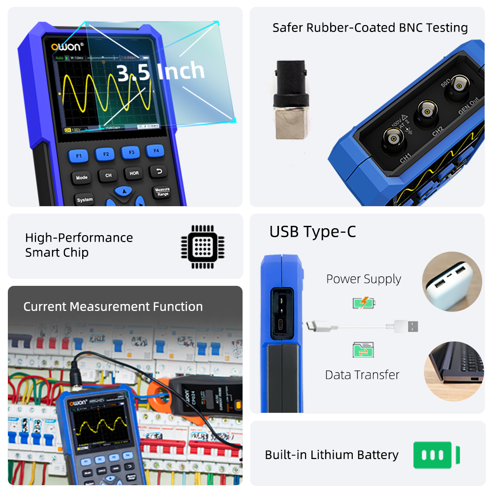 OWON HDS200 Series Handheld Di - Digital Storage Oscilloscope 100Mhz recension och pris