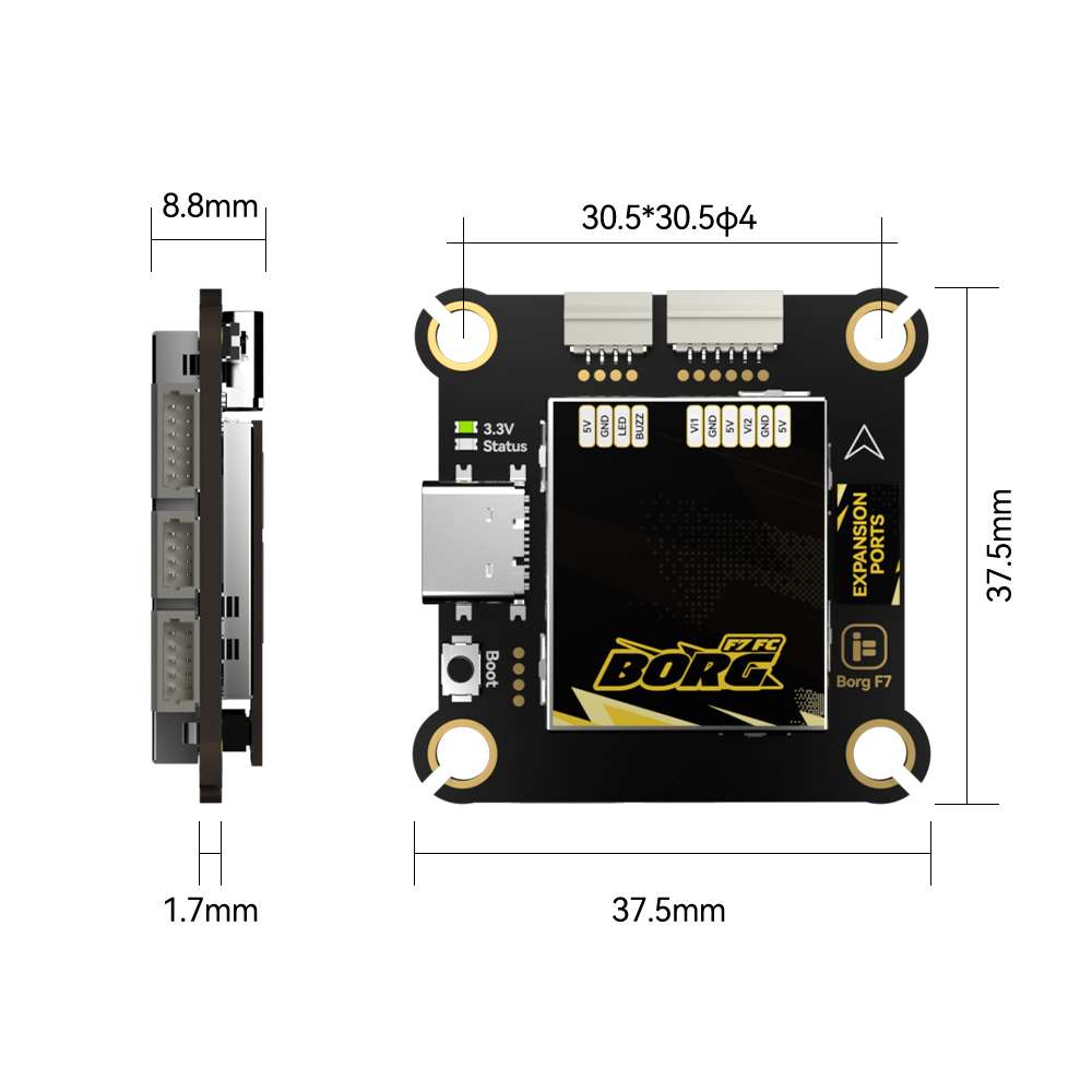 IFlight Borg F7 + Borg 60 ESC  - Fpv Flight Controller F7 Stack 60A recension och pris