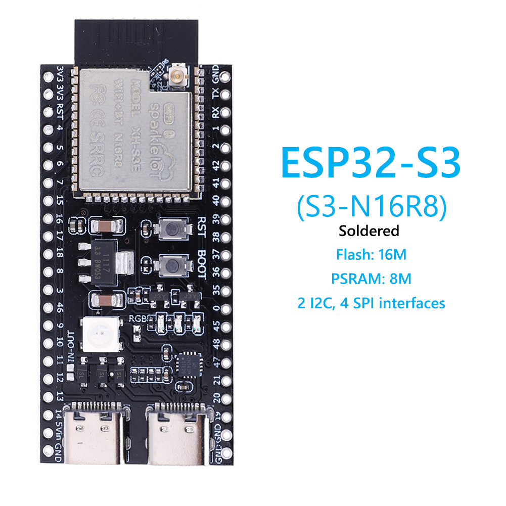 ESP32 S3 N16R8 N8R2 Dual Type- - Esp32 S3 Development Board Lot recension och pris