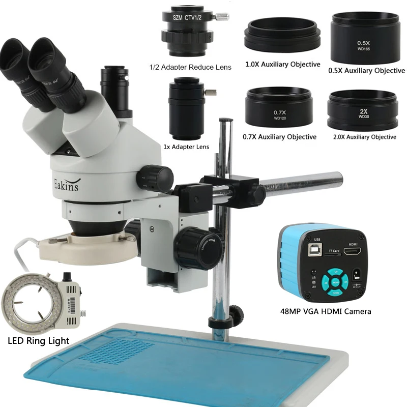 48MP 4K HDMI USB Video C Mount - Stereo Trinocular Microscope Pcb recension och pris