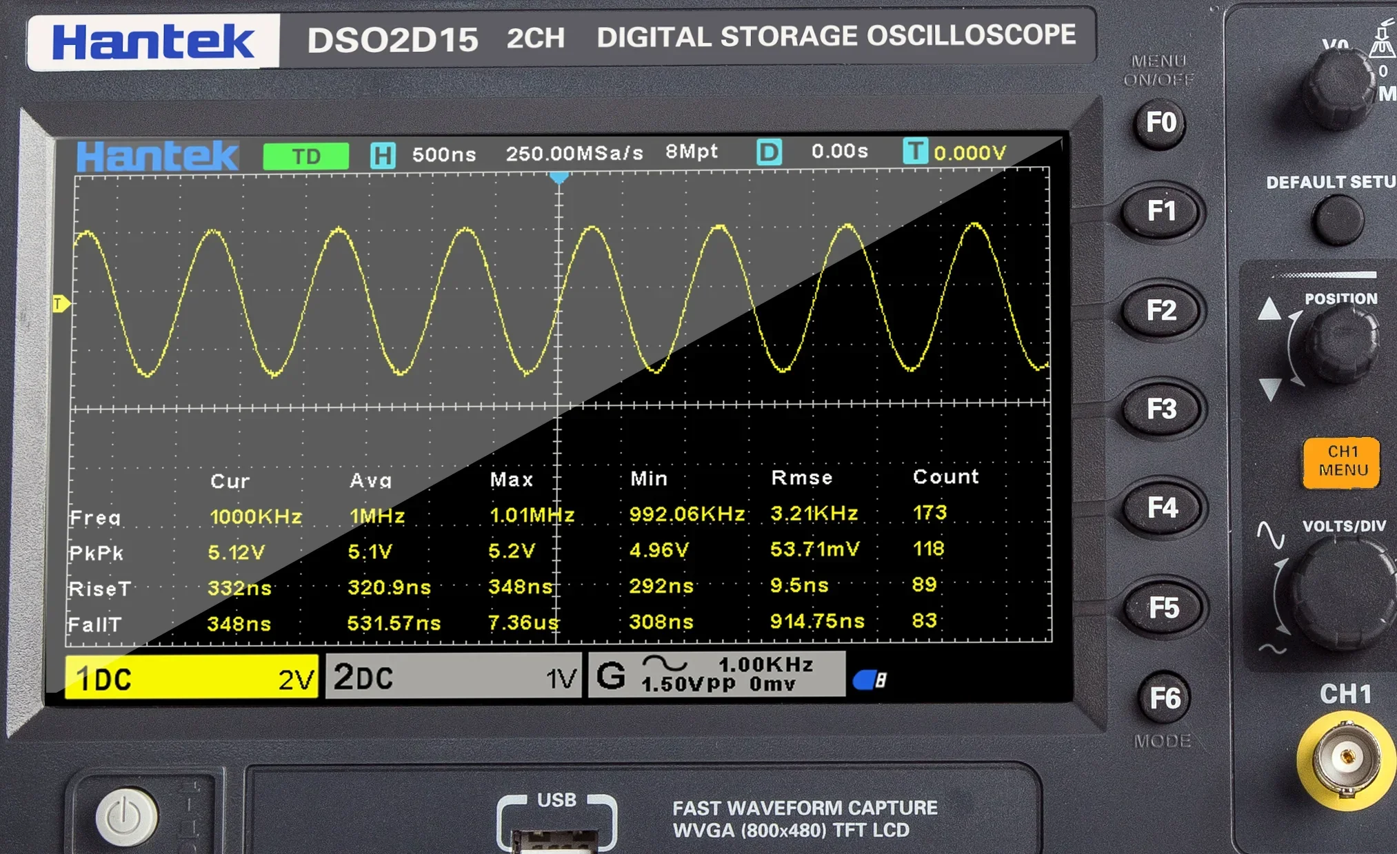 Sensitivity Hantek Signal Gene - Digital Storage Oscilloscope 100Mhz recension och pris