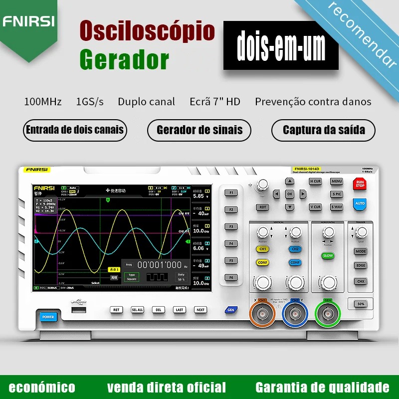 FNIRSI 1014D Digital Oscillosc - Digital Storage Oscilloscope 100Mhz recension och pris